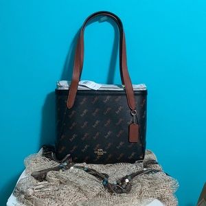 Coach tote 27 H&C Dot Print gold/black